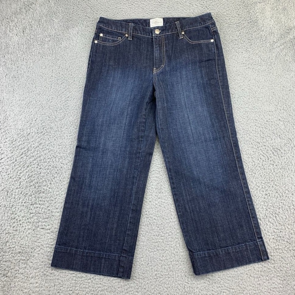 White House‎ Black Market Jeans Womens 8 (31x22) Blue Stretch Straight Cropped